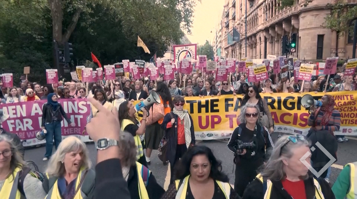 ანტიიმიგრაციული საპროტესტო აქცია ლონდონში - არიან დაკავებულები