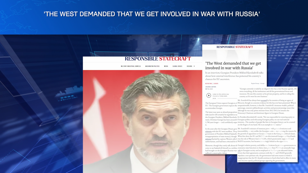 მიხეილ ყაველაშვილის ინტერვიუ Responsible Statecraft - თან