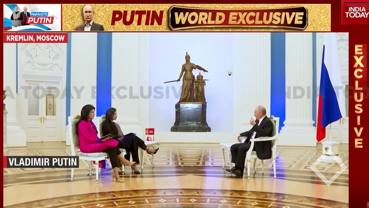პუტინის ინტერვიუ ინდურ მედიასთან